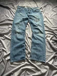 Y2k Volcom Distressed Enowen Classic Straight Cotton Denim Skate Jeans - Picture 1 of 18