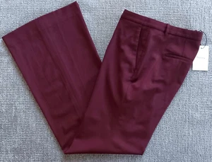 New $295 Theory Demitria 2 New Stretch Wool Dark Currant Pants Size 12 - Picture 1 of 10
