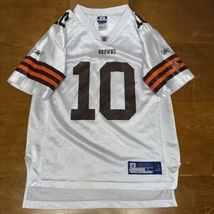 Cleveland Browns Jersey Boys Large White Quinn #10 Reebok NFL - Picture 1 of 12
