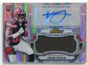 2015 Topps Finest Vince Mayle MAGLIA RELIQUIA AUTOGRAFO RC BROWNS - Foto 1 di 1