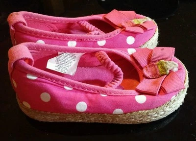 ZAPATOS SIN CORDONES GYMBOREE ROSA POLK A DOT LAW US 4 Foto 1 de 3