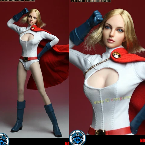 SUPERDUCK Supergirl Superwoman 1/6 Head & clothing Set For 12" Figure W/ body Cover