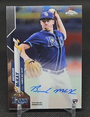 2020 Topps Chrome Rookie Autographs #RABM Brendan McKay - Image 1 of 2