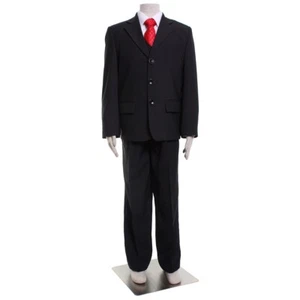 Arrow Boys Formal 3 Piece Suit Set Black Size 8 (Jacket, Pants, Bowtie) - Picture 1 of 6