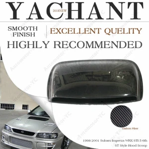 CARBON st-Style Hood Scoop Bonnet Kit For 1998-2001 Subaru Impreza WRX STI 5-6th - Foto 1 di 11
