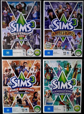 PC GAMES: THE SIMS 3 / FOUR x EXPANSION PACKS, EA GAMES - VERY GOOD CONDITION. - Image 1 of 4
