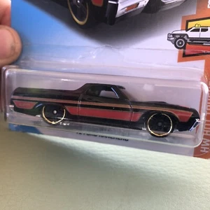 Camionetas Ford Ranchero 1972 Hot Wheels 72 negras 2018 8/10 Malasia 29/250 nuevas en caja - Imagen 1 de 8