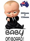 Baby On Board Boss Baby Oneway Vision Signs Vinyl Sticker Car Decals Car Window