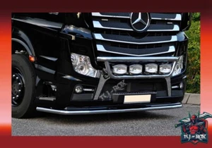 For MERCEDES MP4 CHROME BULL BAR GRILL BAR SPOTLIGHT BAR LIGHT NUDGE 2011-2024 - Picture 1 of 13