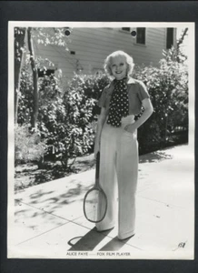 SCHÖNES ALICE FAYE - TENNIS - 1934 VINTAGE SCHLÜSSELBUCHFOTO IN FAST NEUWERTIGEM ZUSTAND. - Bild 1 von 1