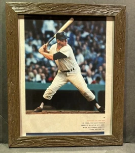 Mickey Mantle 8x10 Glass Framed Color Photo Reprint New York Yankees 1962 HOF - Picture 1 of 7