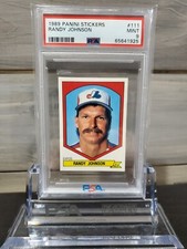 1989 Panini Stickers #111 Randy Johnson Rookie RC HOF PSA 9 Mint (NEW SLAB) RARE