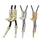 Relief Boots Pendant Bolo Tie for Male Teen Cowboy Shirt Sweater Necktie