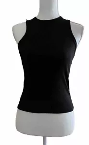 Ribbed Black Tank Top - Picture 1 of 3
