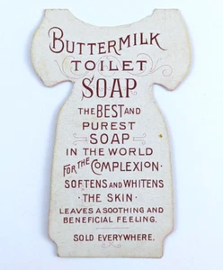 Cosmo Buttermilk Toilet Soap Die Cut Victorian Trade Card Chicago - Picture 1 of 3
