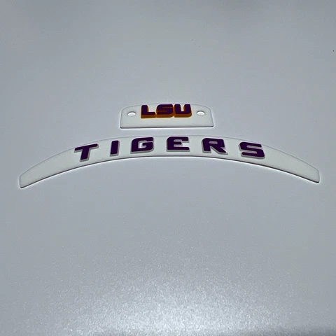 LSU Tigers Speed White/Purple Mini Helmet 3D Bumper Set Cover
