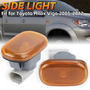 2x Turn Signal Lamp Fender Side Marker Yellow for 2005-2012 Toyota Hilux Vigo - Picture 1 of 10