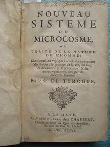 GUYOT : NOUVEAU SYSTEME DU MICROCOSME ou traité de la nature de l'homme, 1726. - Picture 1 of 12