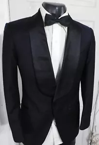 SUITSUPPLY WASHINGTON WOOL-CASHMERE SIZE 36R NAVY 1 BUTTON TUXEDO JACKET - Picture 1 of 5