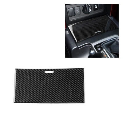 Carbon Fiber Water Cup Holder Panel Cover Trim For Toyota Land Cruiser 2010-2018 - Imagem 1 de 4