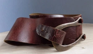BIT'AVANT Bordo Leather Belt Metal Buckle Size 95 - Picture 1 of 10