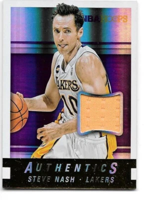 2014-15 Panini Hoops Authentics Game-Used Jersey Material #17 Steve Nash - Image 1 of 2