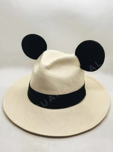 MOUSE PANAMA HAT GENUINE ECUADOR MONTECRISTI- 100% HANDMADE TOQUILLA STRAW - Picture 1 of 11
