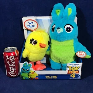 New DUCKY & BUNNY TALKING PLUSH - 11" Dolls Figures - TOY STORY 4 - Disney PIXAR - Picture 1 of 9