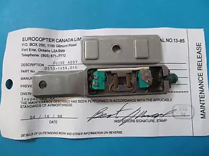 Eurocopter MICROSWITCH GUIDE Micro Switch P/N D133-1454E helicopter 5F11 - Picture 1 of 8