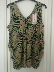 TU Stretch Jersey Top Size 14 Maternity/Comfy Animal Print Vest Top BNWT - Picture 1 of 5