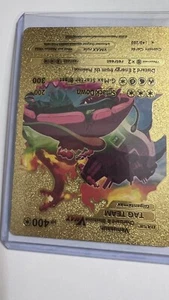 POKEMON Gold Charizard Blastoise Venusaur Vmax Tag Team Card HP 400 - Picture 1 of 10