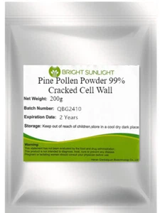 200g Pine Pollen Powder 99% Cracked Cell Wall Certificated - Foto 1 di 1