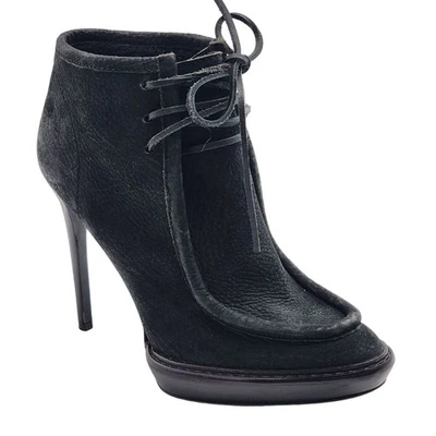 Botines con cordones BURBERRY Prorsum Stiletto de cuero negro piel de oveja 39 8,5 Foto 1 de 4