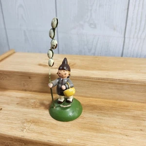 Vintage Erzgebirge Flower Child Wood Figurine Prim Folk Art - Picture 1 of 12