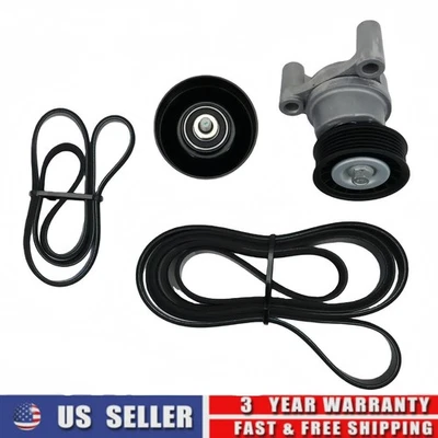 Fit 2016 Chevrolet LCF 3500 4500 6.0L V8 NEW Drive Belt Tensioner Pulley Kit Foto 1 de 4