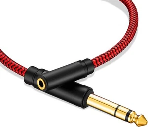 Adattatore Cuffie 6.35 Maschio a Femmina 3.5 10Ft,TRS 1/4 3.5mm Chitarra - Foto 1 di 7