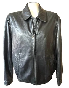 Giacca uomo BROOKS BROTHERS 346 nera classica pelle super morbida foderata taglia 42” M - Foto 1 di 7
