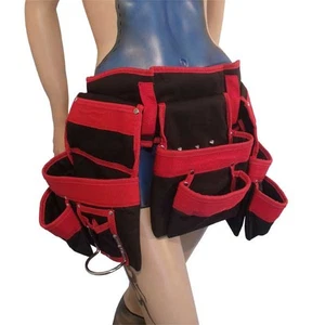 Werkzeuggürtel mit Taschen Werkzeugtasche Leder Montagetasche Werkzeug (B Ware) - Bild 1 von 3