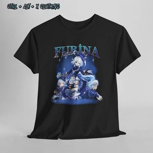 Genshin Impact Tee, furina Design, Gamer Shirt, Anime Graphic Top, Unisex - Picture 1 of 9