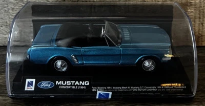 New-Ray 1:43 1964 Diecast  Blue Mustang Convertible New With Case - Image 1 of 4