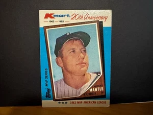 Mickey Mantle Topps 1982 Kmart 20th Anniversary 1962 AL MVP NY Yankees 1 of 44 - Picture 1 of 6