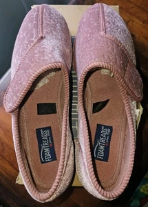 Zapatillas Foamtreads Jewel para mujer rosa polvorienta - terciopelo, correa ajustable, nuevas con etiquetas nuevas - Imagen 1 de 9
