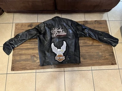 Black Leather Motorcycle Jacket - Ladies Small Sz 33 Women - Daytona Bike Week - Image 1 of 4