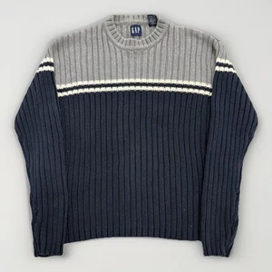 Vintage GAP Striped Chunky Knit Sweater Pullover Casual Size S - Picture 1 of 6