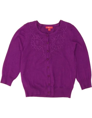 Suéter Cárdigan Monzón Para Mujer Manga 3/4 Corto Reino Unido 12 Medio Púrpura AE07 Foto 1 de 3