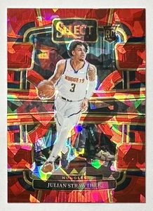 2023-24 Select Julian Strawther Red Cracked Ice Prizm Rookie SP RC #78 Nuggets - Imagen 1 de 12