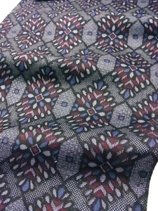 e080-L_Japanischer Kimonostoff_Seide,Dark Navy,Geometrisch,Tsumugi,164 cm - Bild 1 von 9