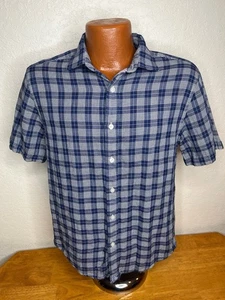 Men's UnTUCKIT S/S Button Front Relaxed Fit Shirt Small S - Plaid - Slim Fit - Picture 1 of 5