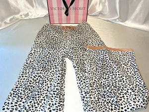 Pantalones de pijama Victorias Secret Lounge mezcla de algodón guepardo dorado brillante mediano - Imagen 1 de 2