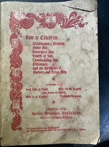Rare 1890 Publication "How To Celebrate: George Washington's Birthday..” - Imagen 1 de 6